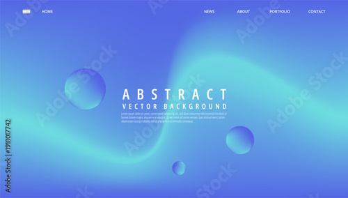 A vibrant abstract vector background with a blue gradient and floating spheres