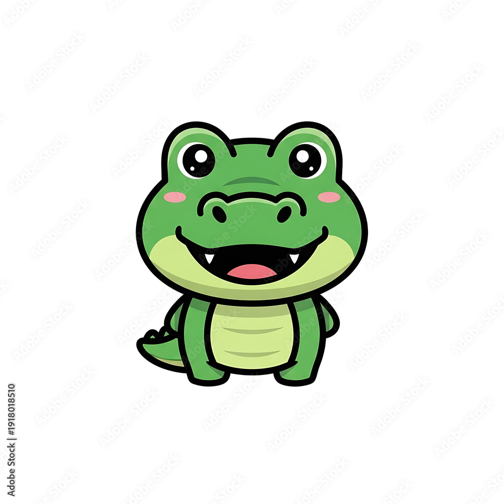 Fototapeta premium Happy Cute Alligator.