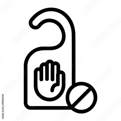 Do Not Disturb Line Icon