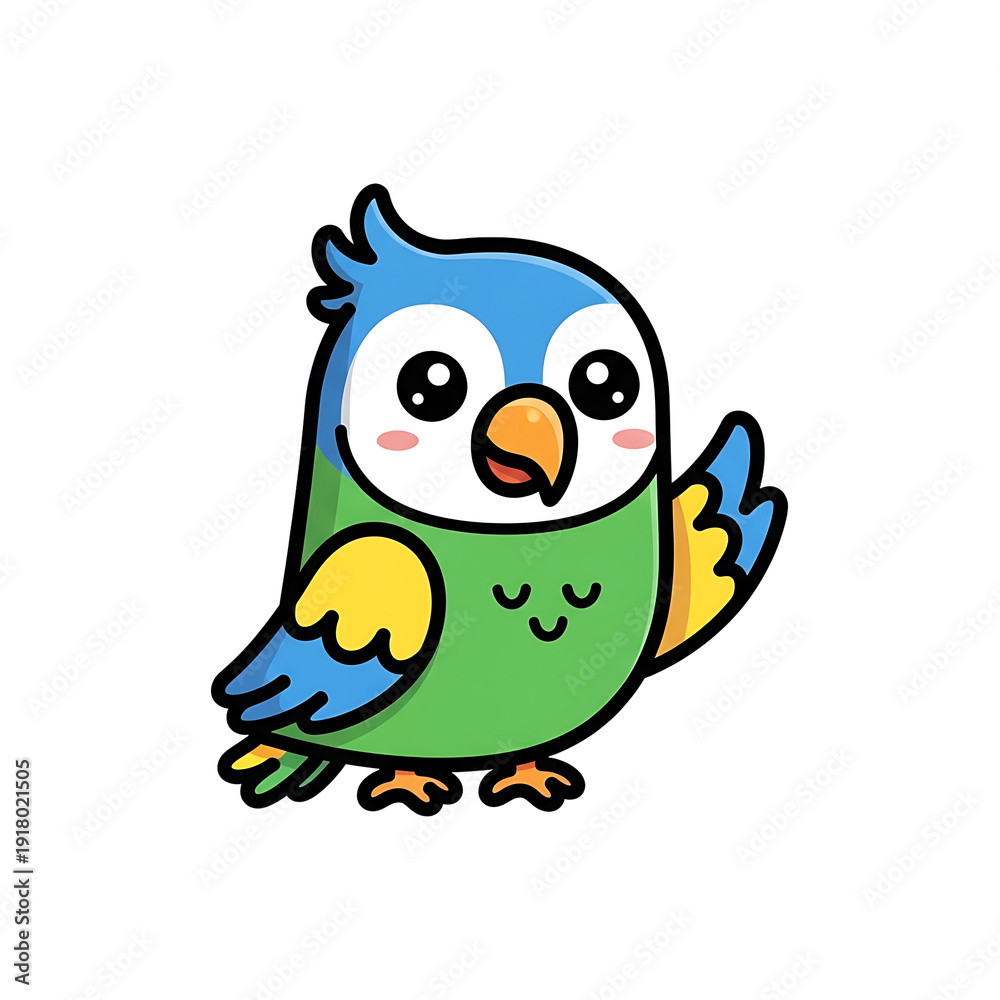 Obraz premium Cute Parrot Cartoon. (3)