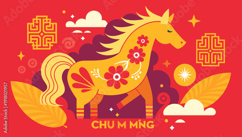Funny cartoon horse character illustration vector design
