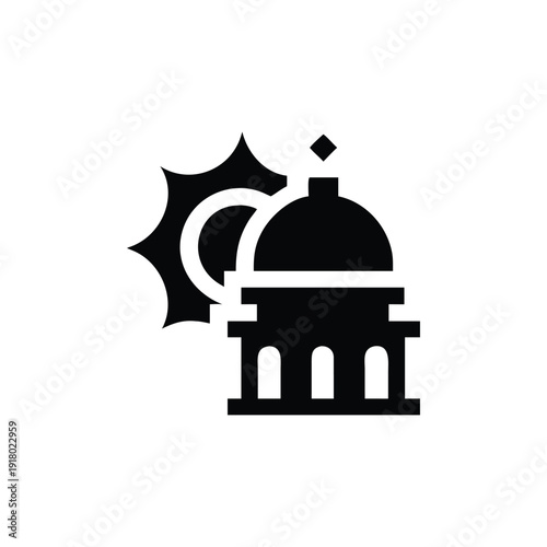 Train moving through abandoned wasteland silhouette vector