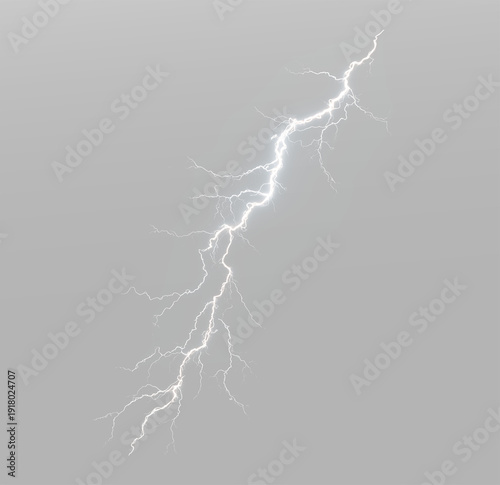 Fotografie White lightning arcs flash across the night, radiating electricity, light, and energy