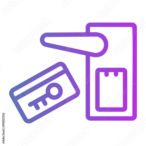 key card Line Gradient Icon