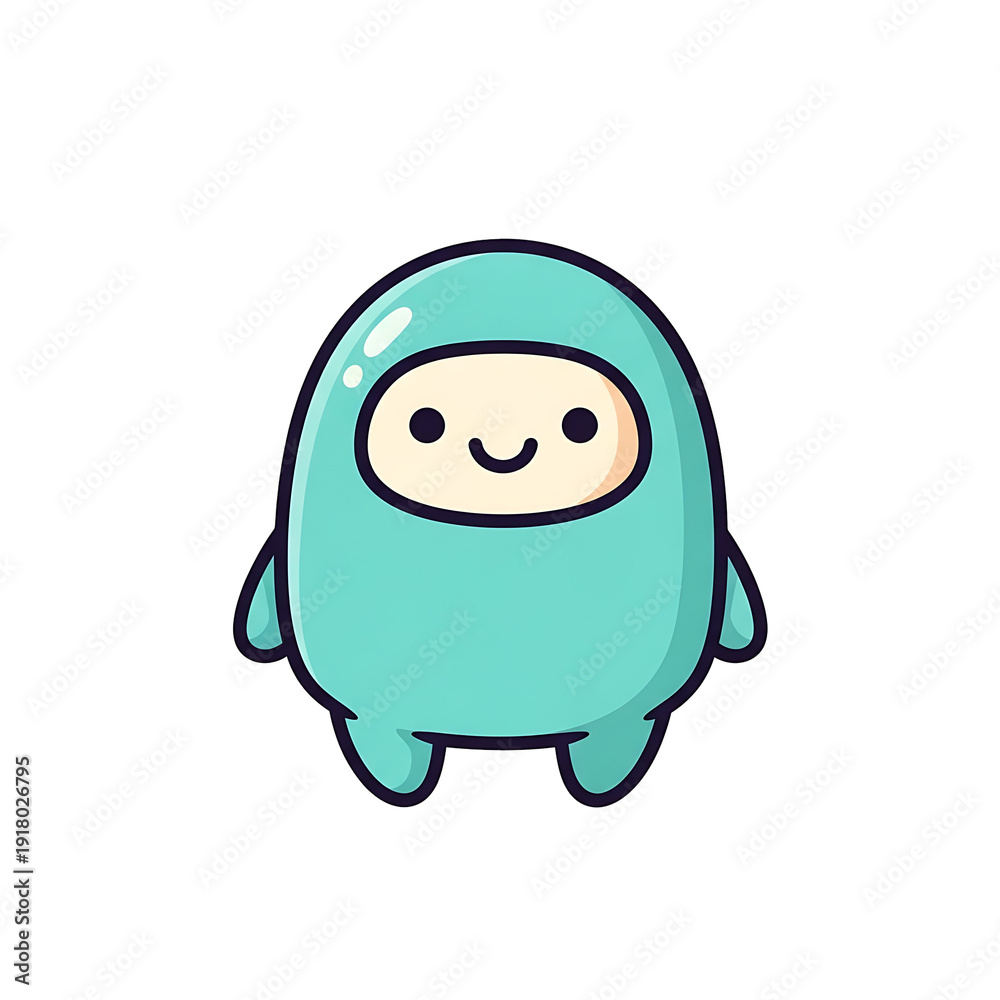 Fototapeta premium Cute Cartoon Character. (12)