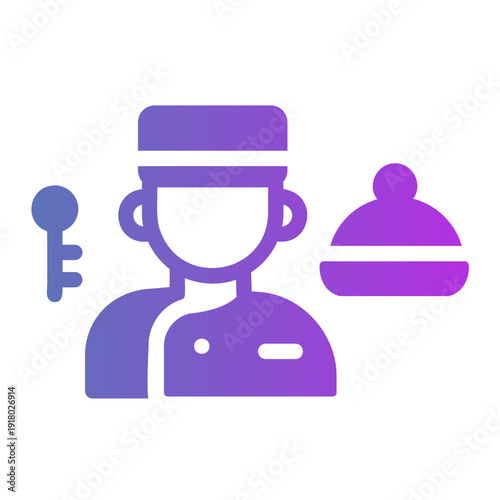 Concierge service Line Gradient Icon