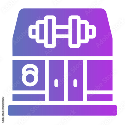 Fitness center Line Gradient Icon