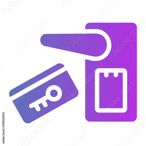 key card Line Gradient Icon