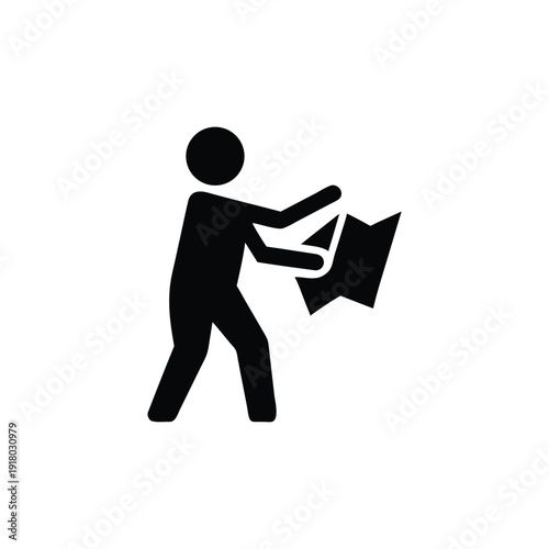 Person viewing holographic display screen illustration