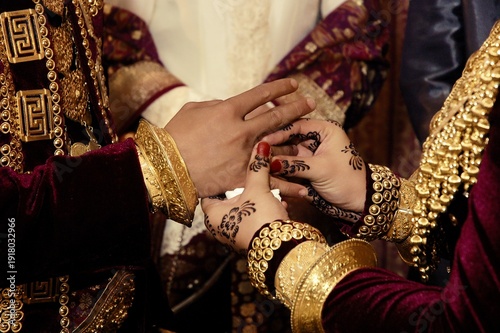 Photography The ring-bearing ceremony of the Palembang traditional wedding.
