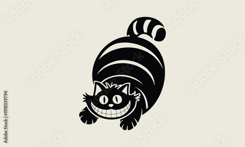 Playful Cheshire Cat Illustration With Wide Smile