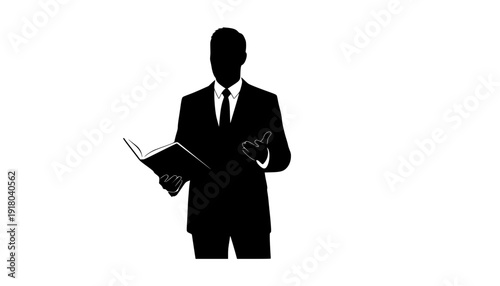 Set of male teacher with book silhouette vector