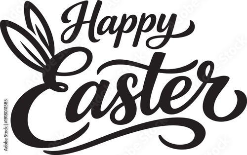 Wallpaper Mural Happy Easter hand lettering modern calligraphy vector design Torontodigital.ca