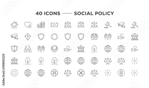 Simple black and white illustration of a circle and stacked squares