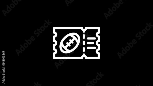 Iconic American football tickets, representing sports event access and game day excitement