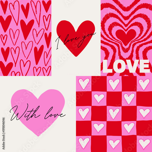seamless pattern with hearts