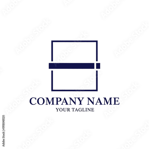 Simple Modern Company Logo Template with Placeholder Text.