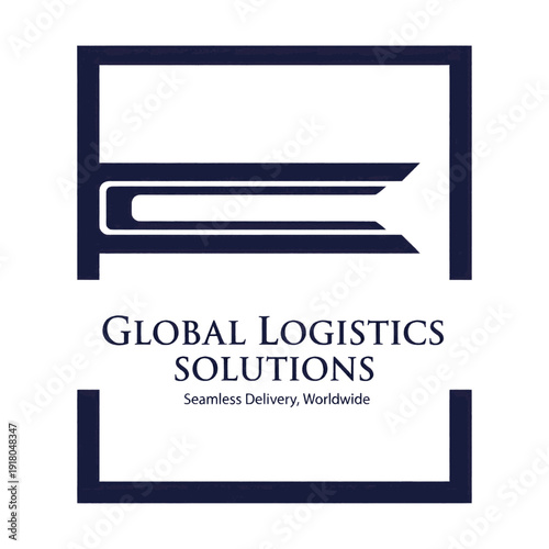 Global Logistics Solutions company logo with seamless delivery services worldwide.