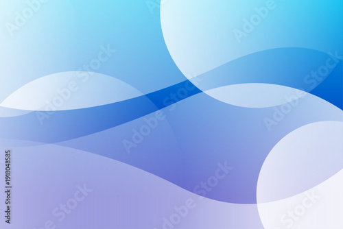 青のグラデーションと曲線が重なる抽象的な背景デザイン素材