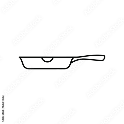 A simple line drawing of a spatula used for cooking and serving food