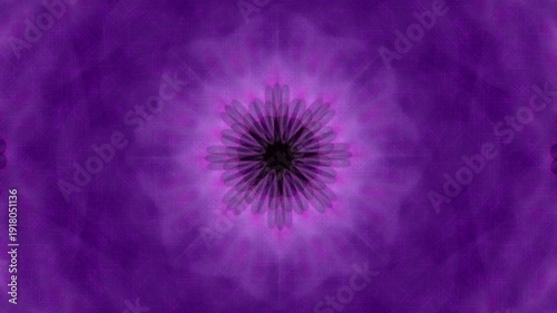 Abstract green floral pattern with radial symmetry and vibrant colors