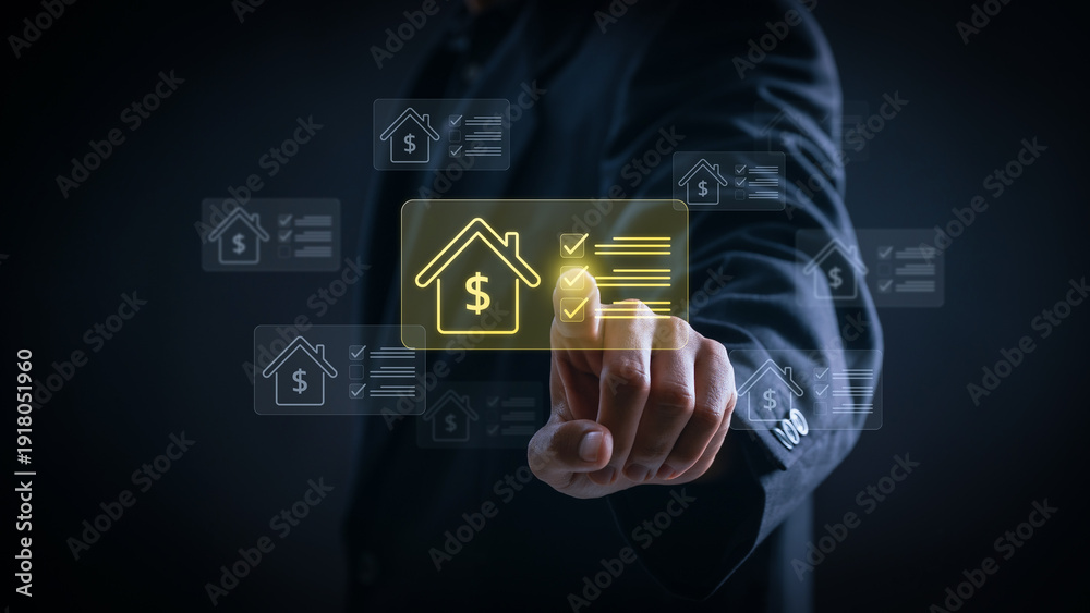 Αυτοκόλλητο digital mortgage approval and home loan process