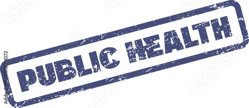 Official Public Health Concept Stamp Mark for Community Well Being and Safety