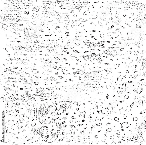 Abstract vector noise. Small particles of debris and dust. Distressed uneven background. Grunge texture overlay with fine grains isolated on white background. Vector illustration. EPS10.