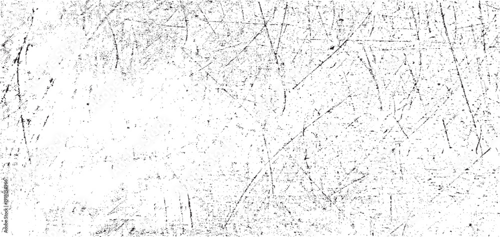 Obraz premium Scratched and Cracked Grunge Urban Background Texture Vector. Dust Overlay Distress Grainy Grungy Effect. Distressed Backdrop Vector Illustration. Isolated Black on White Background. EPS 10.