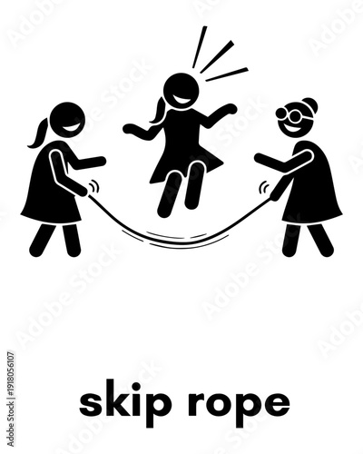 children skip rope