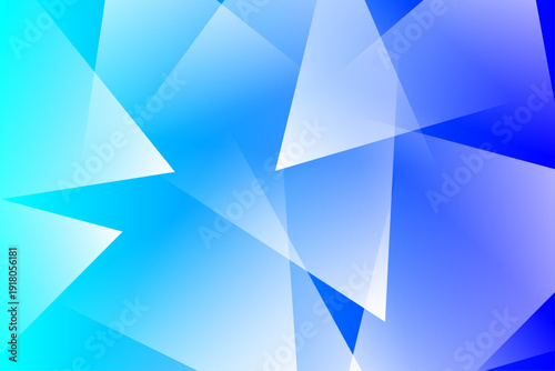 青 グラデーション 三角 ポリゴン 抽象 背景