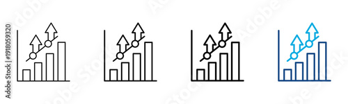 Depreciation Icon Different Style Outline Collection Set Vector illustration