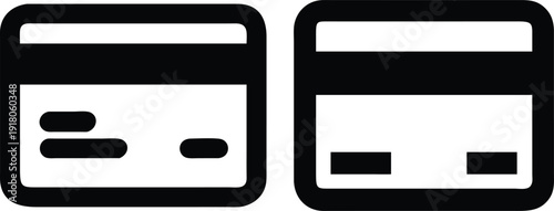 Two black and white icons of mobile phones