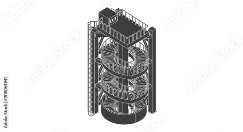 Industrial Gearbox Mechanism with Interconnected Gears.