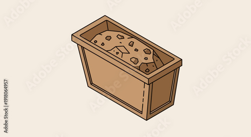 Wooden Crate Filled with Chocolate Chip Cookies.
