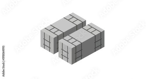 Three Gray Shipping Containers Stacked Together.