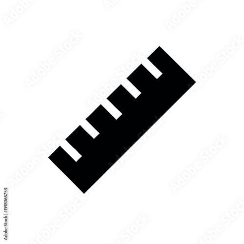 Level ruler measuring tool icon for construction accuracy and alignment Vector illustration