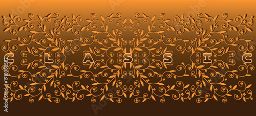 Banner for background decoration. Decorative element. Classic style.