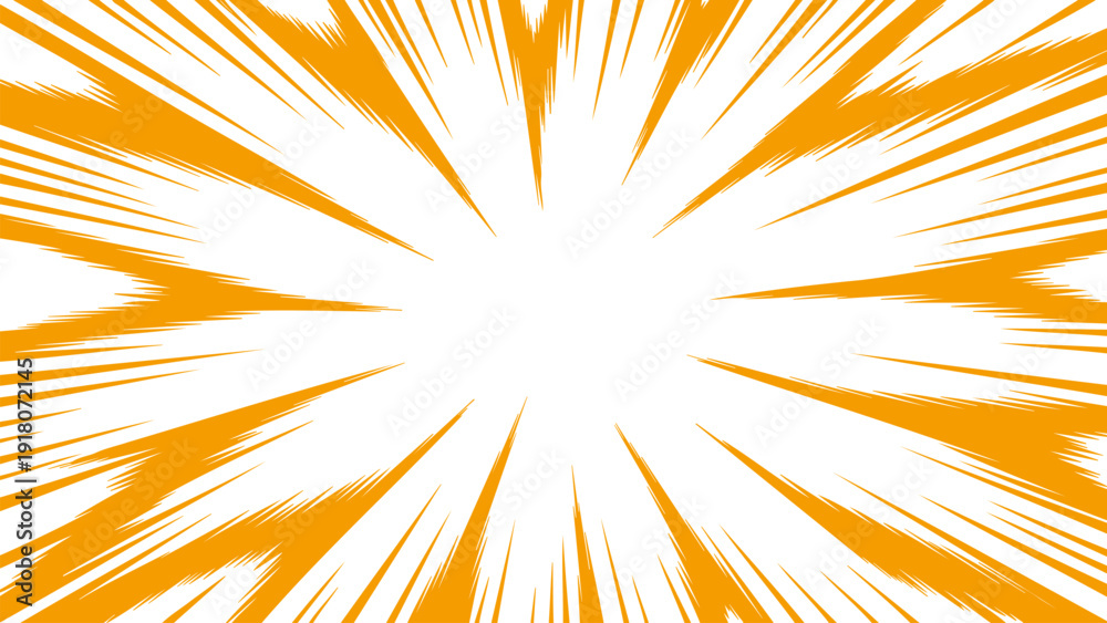 Fototapeta premium Radiant orange comic explosion starburst background.
