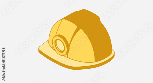 Yellow Hard Hat Safety Helmet Icon.