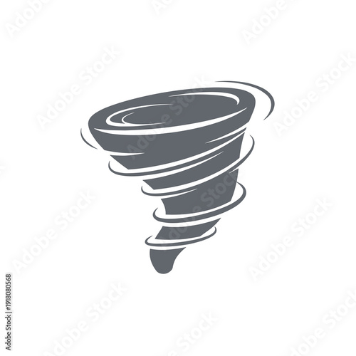 Modern stylized tornado icon with thick lines