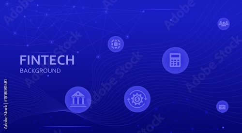 Fintech Digital Background  Financial Technology Concept