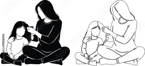 Mothers reading stories to their children in a cozy setting