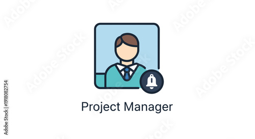 Project Manager Icon Illustration Character Avatar.