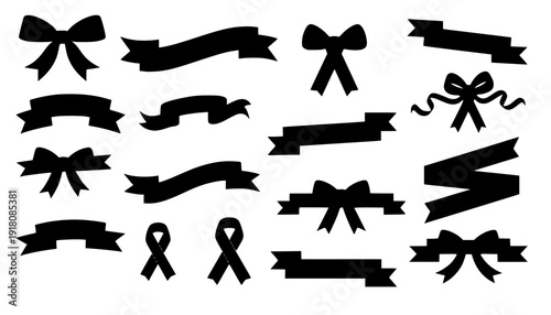 ribbon silhouettes
