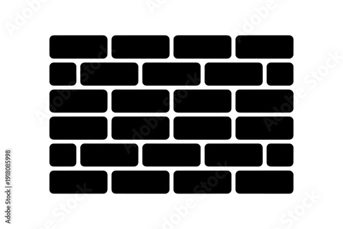 black brick wall, a classic architectural element, featuring robust texture and structural integrity 