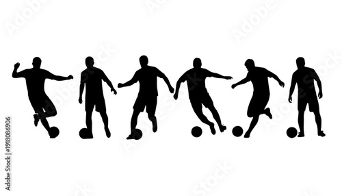 soccer shoot silhouettes
