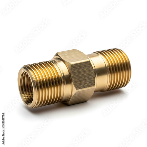 Durable brass hex nipple plumbing fitting for secure connections in industrial, commercial, and residential uses