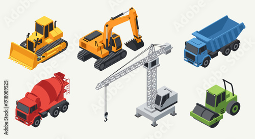 Construction Equipment Vehicles Machines Heavy Machinery.