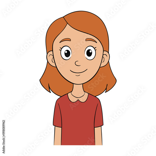 A cheerful Caucasian girl with light skin and hair, smiling brightly, exuding innocence and joy, dressed casually, full of youthful energy and charm.
